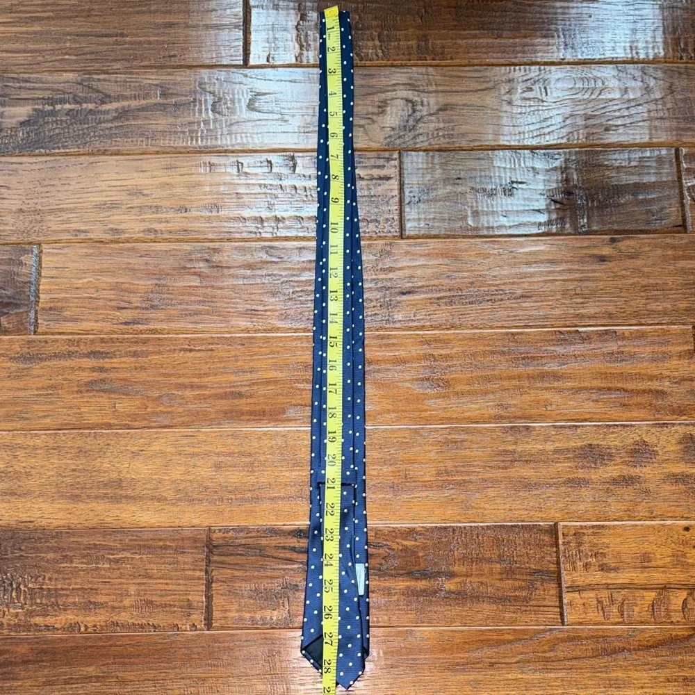 J. Crew Dark Blue Tie with White Dots